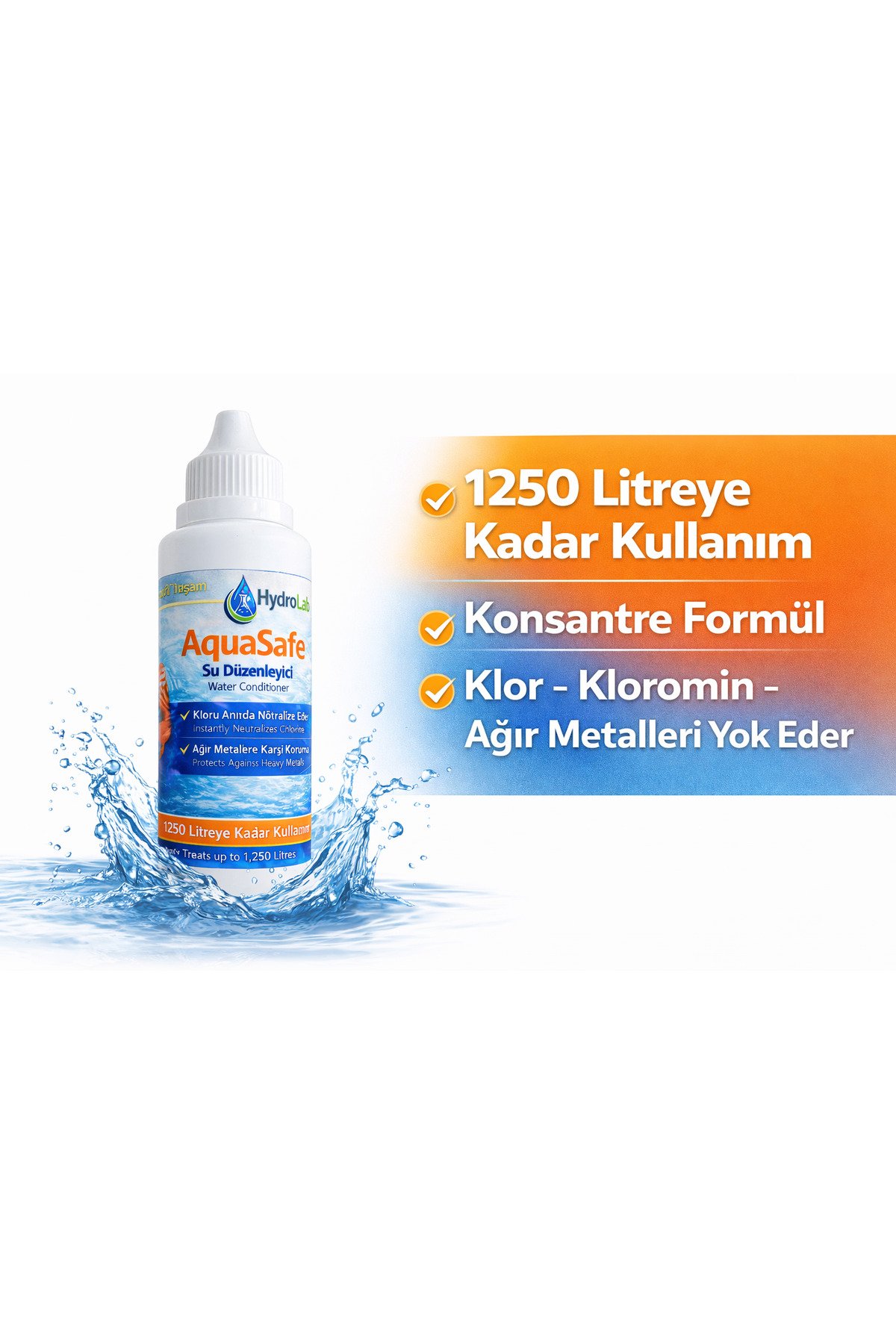 AquaSafe Premium Su Düzenleyici Klor Kloromin Ağır Metal Giderici - Görsel 2