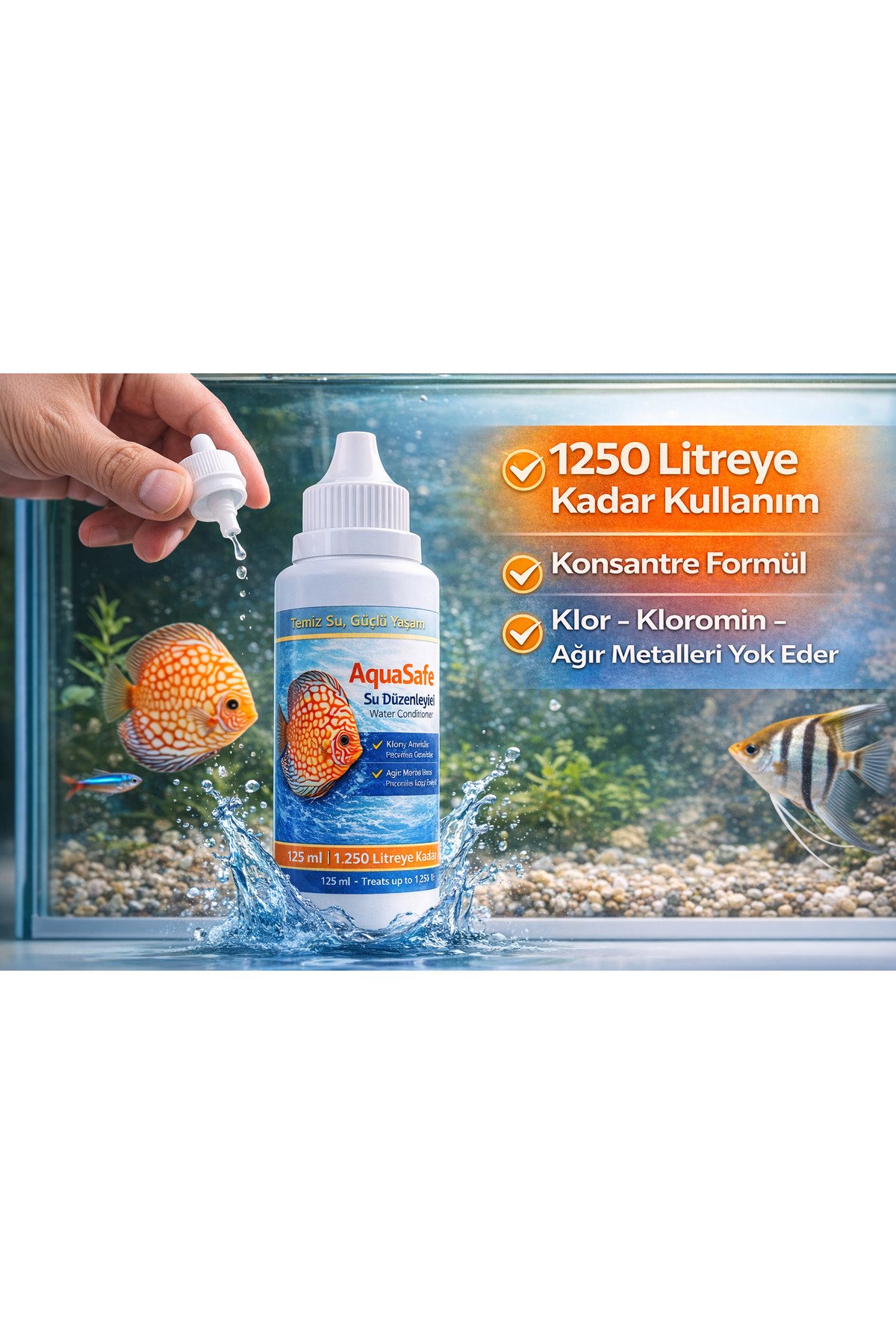 AquaSafe Premium Su Düzenleyici Klor Kloromin Ağır Metal Giderici - Görsel 3